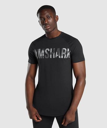 Gymshark Bold Muške T Shirts Crne Maskirne | HR 2374VRW